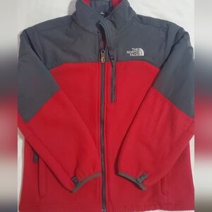 The North Face Kids Red and Dark Gray Fleece Jacket. Sz 10/12